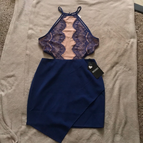 Cobalt Lace Dress - Picture 1 of 4